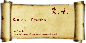 Kasztl Aranka névjegykártya